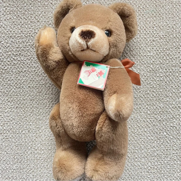 NWT Vintage AMC Best Friends Brown Bear Jointed Plush 15” Stuffed Animal Teddy - Picture 2 of 9